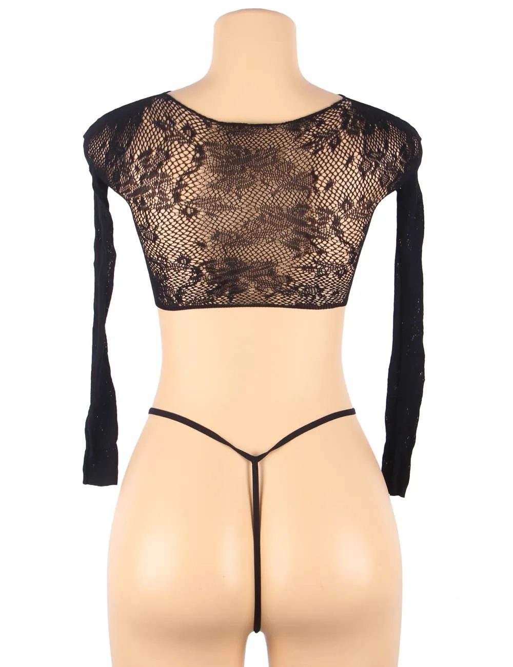 Sexy Egypt Open Chest Long Sleeve Stretch Fishnet Set With Farawlaya