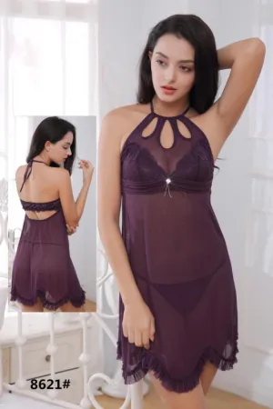 Sexy Short Romantic  Nighty For Women - 8621