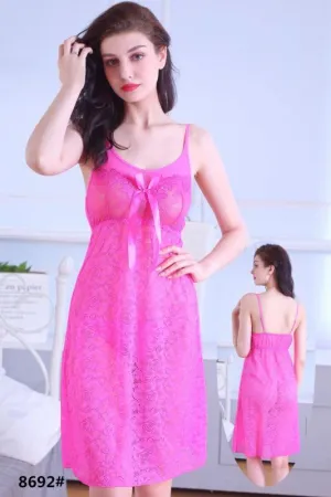 Sexy Short Romantic  Nighty For Women - 8692
