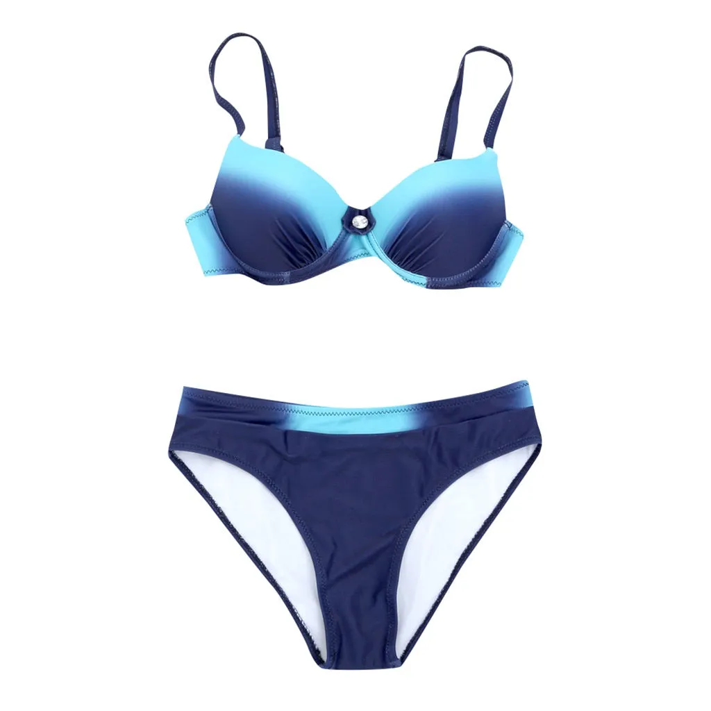 Sexy Stitching Swimwear Women Bikini Set