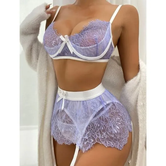 Sexy Floral Lace Lingerie Set