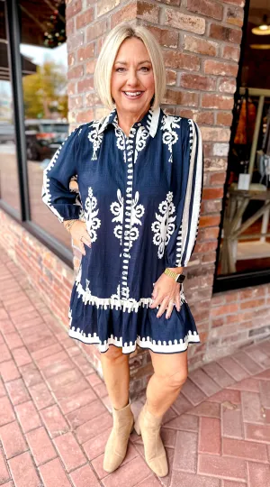 Shades of Lovely Dress Navy