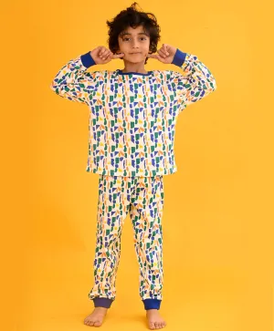 SHAPES LONG SLEEVES BOYS WARM THERMAL SET - WHITE