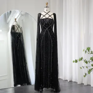 Sharon Said Luxury Dubai Aqua Lilac Arabic Mermaid Evening Dress