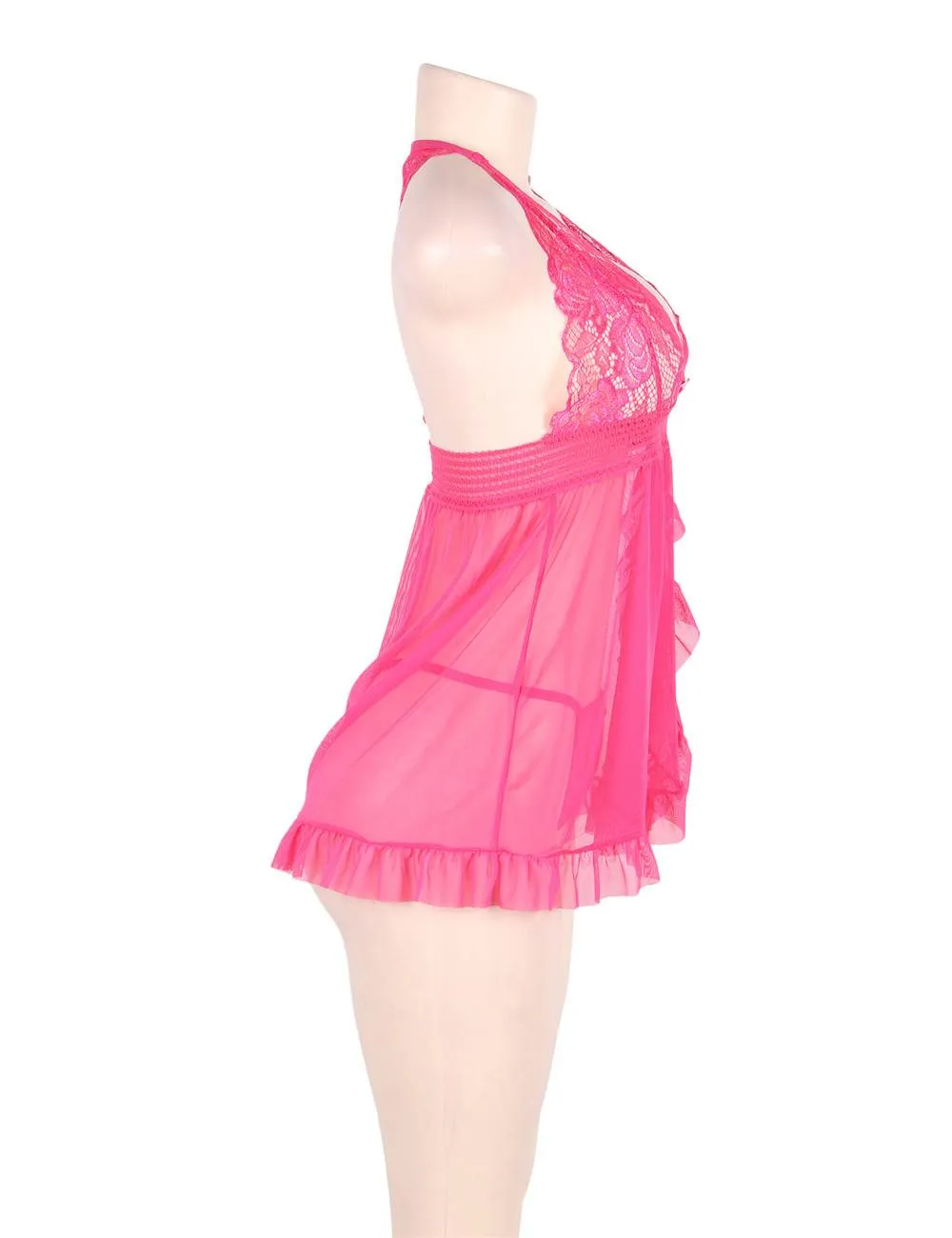 Sheer Mesh Halter Lingerie Egypt Set