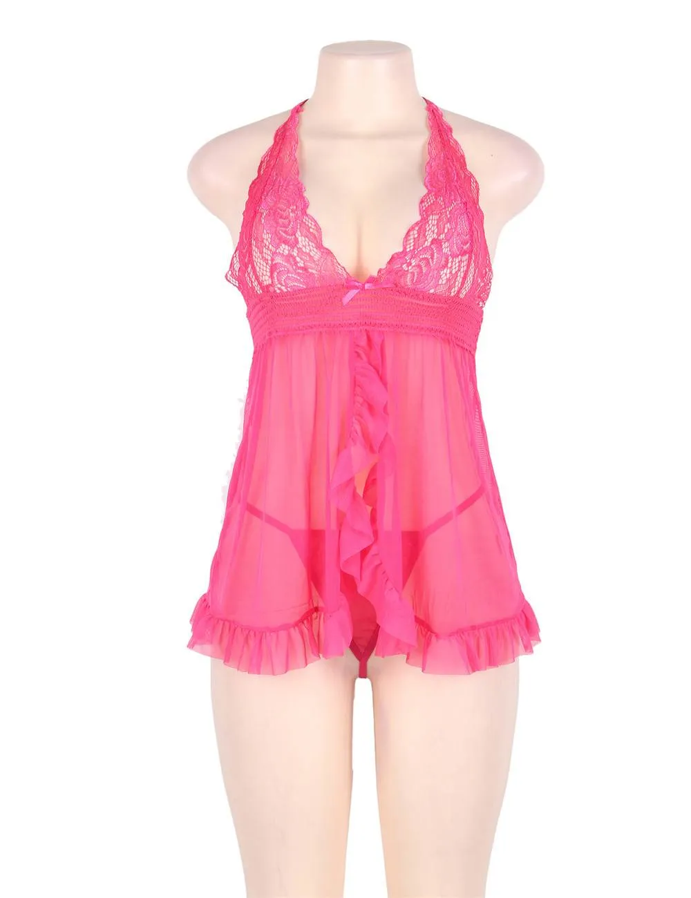 Sheer Mesh Halter Lingerie Egypt Set