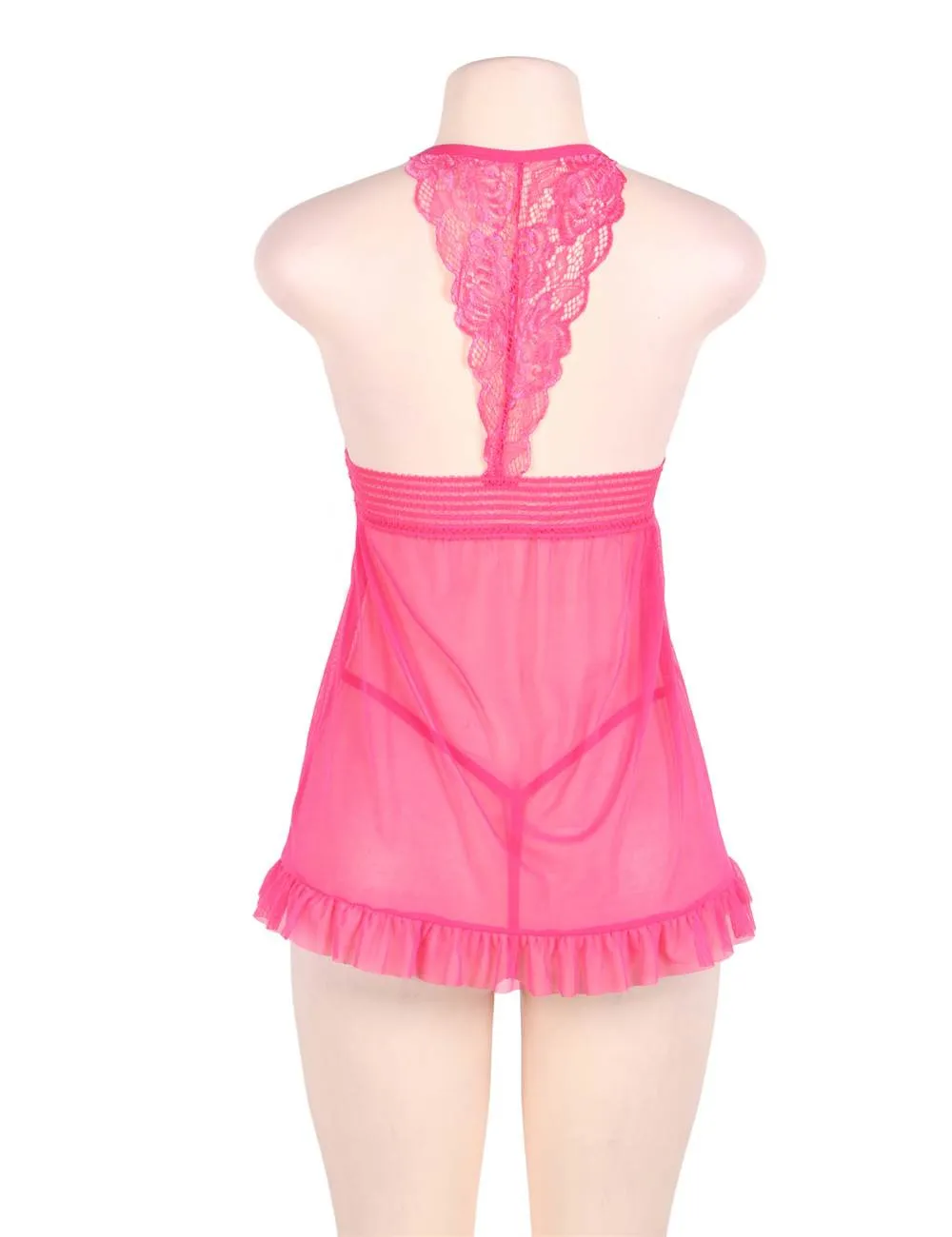 Sheer Mesh Halter Lingerie Egypt Set