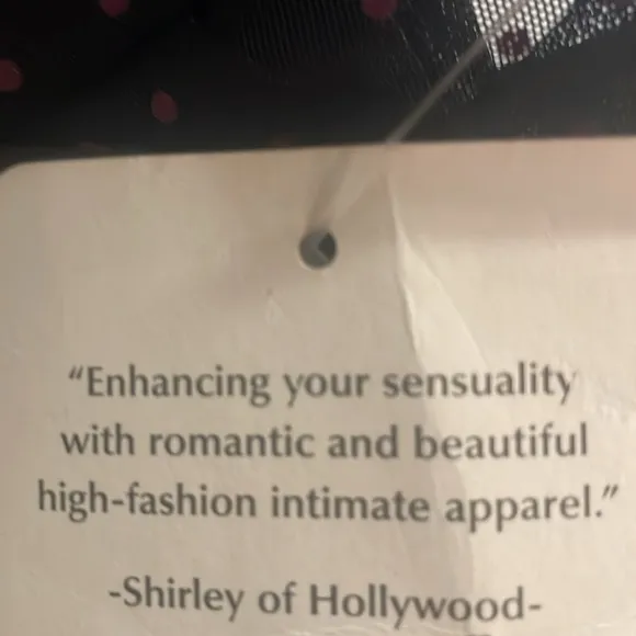 Shirley of Hollywood sheer mesh dot camisole lingerie black pink cami women’s M