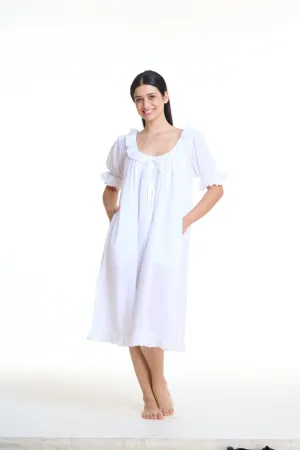Short Sleeved Laced Nightie