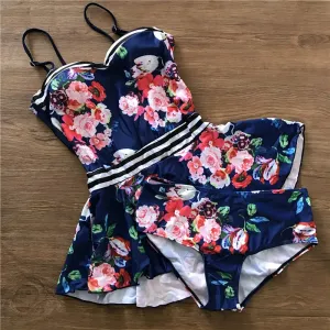 Sigal Floral Stripe Tankini
