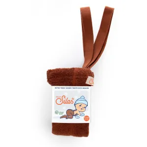 Silly Silas Footed Teddy Warmy Tights with Braces - Cinnamon