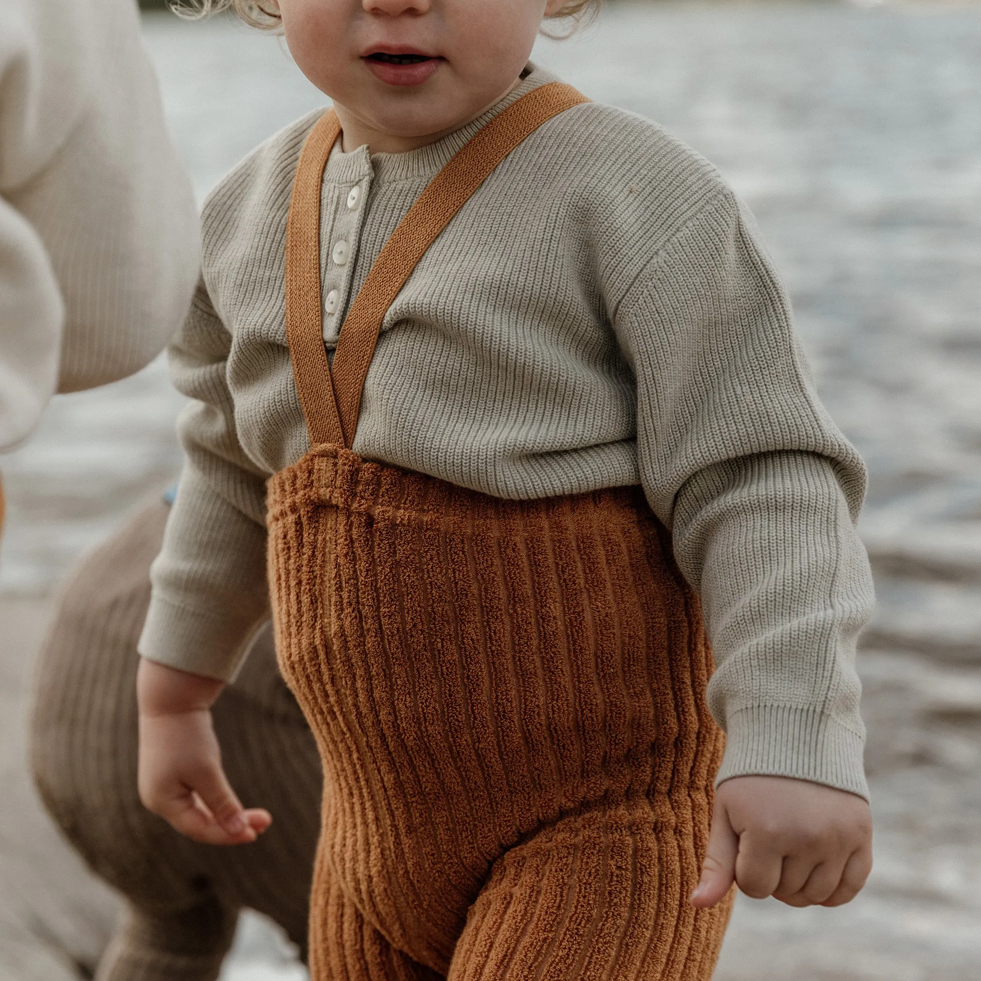 Silly Silas Footless Granny Teddy Tights with Braces - Amber