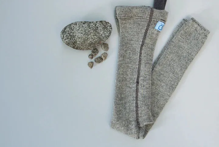 Silly Silas Wooly Footless Tights - Granite