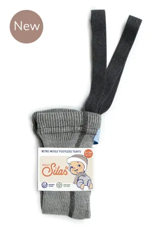 Silly Silas Wooly Footless Tights - Granite