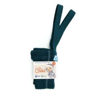 Silly Silas Wooly Footless Tights with Braces - Blue Sapphire