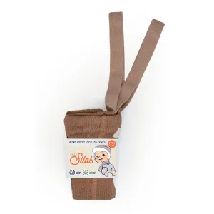 Silly Silas Wooly Footless Tights with Braces - Cappuccino Brown