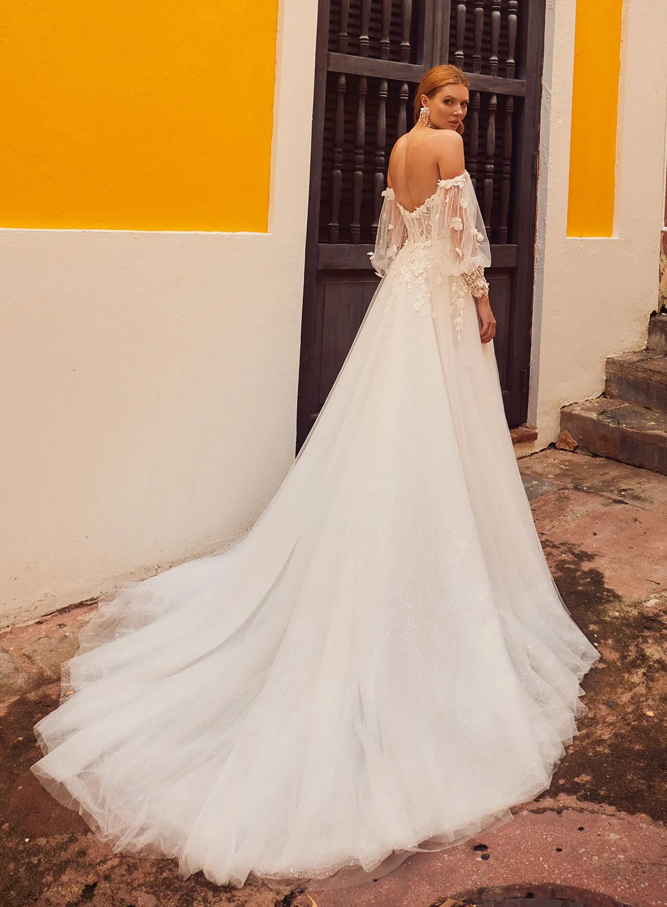 Size 10 L'amour LA23110 Shifra Ivory/Skin Gown