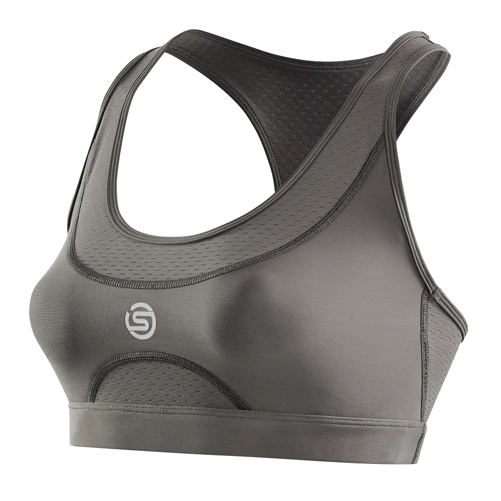 SKINS Women's Activewear Elite Bra 3-Series - Charcoal