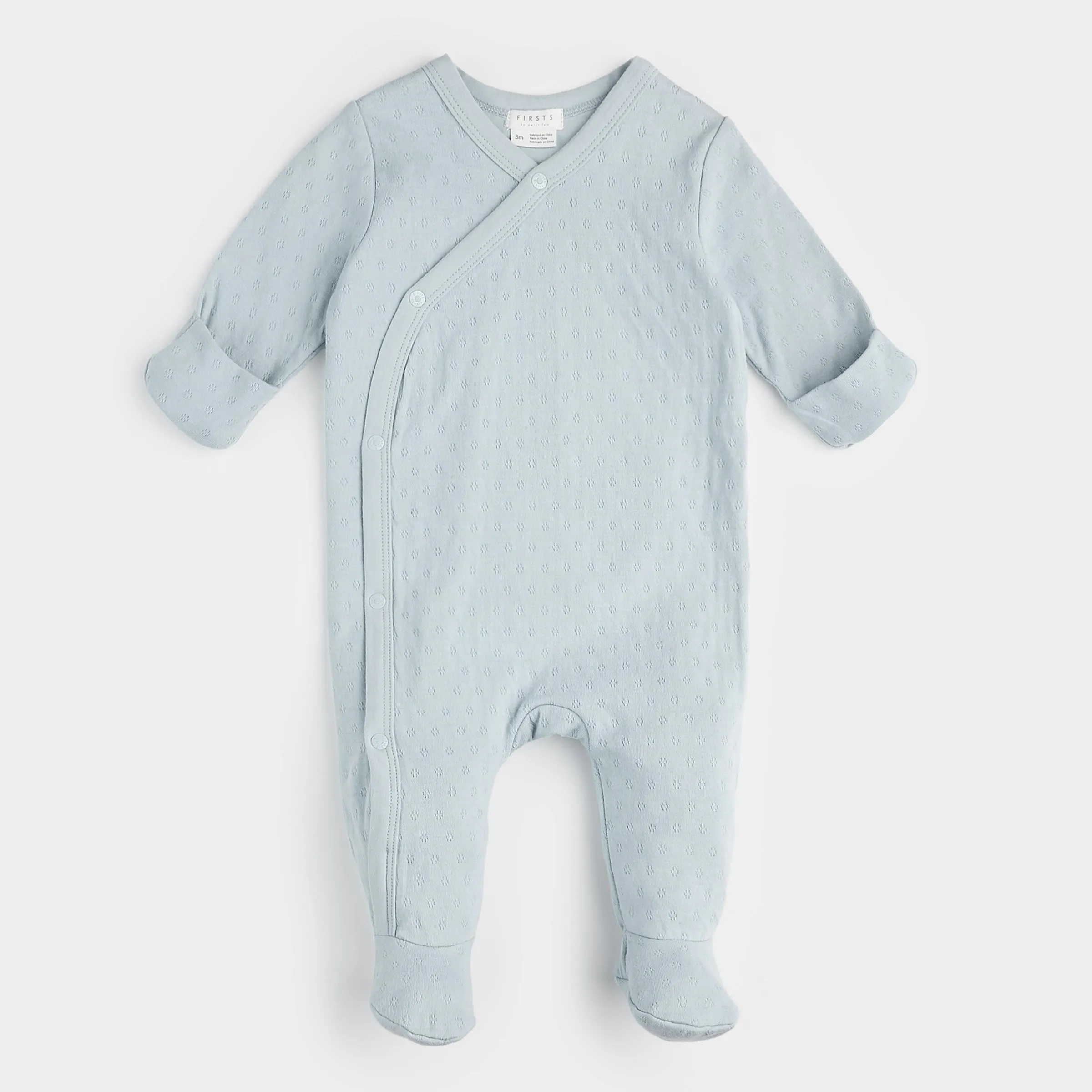 Sky Blue Pointelle Knit Cross Body Sleeper