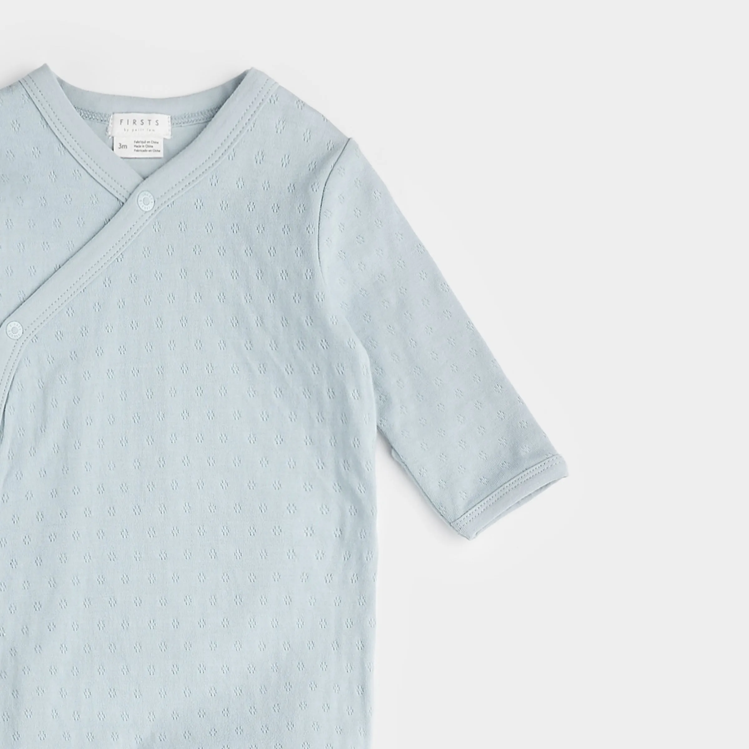 Sky Blue Pointelle Knit Cross Body Sleeper