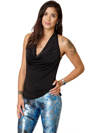 Sleeveless Cowl Neck Top-Sustainable Clothing-Earth & Nature-Midnight