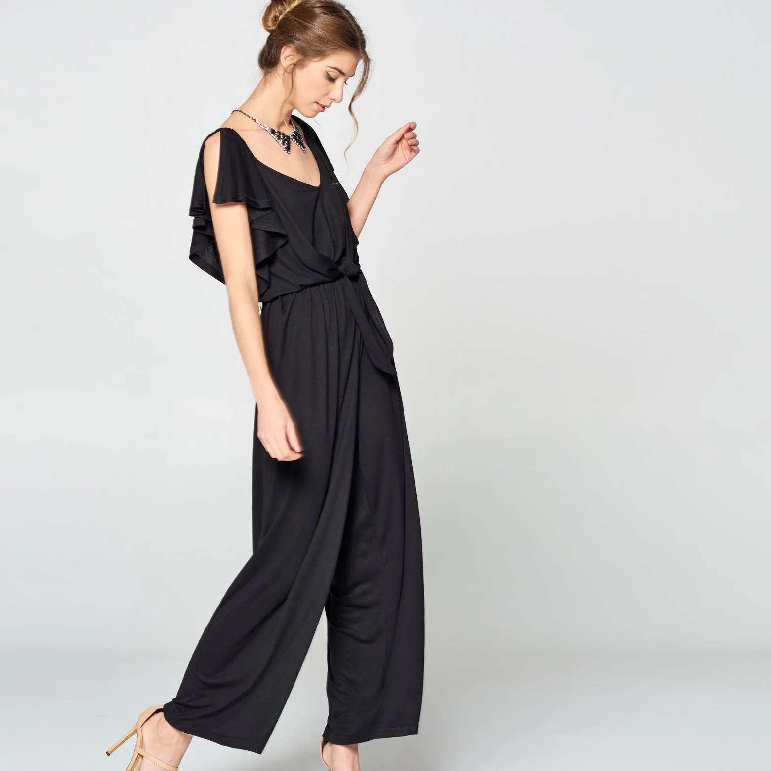 Sleeveless Ruffles Jumpsuit