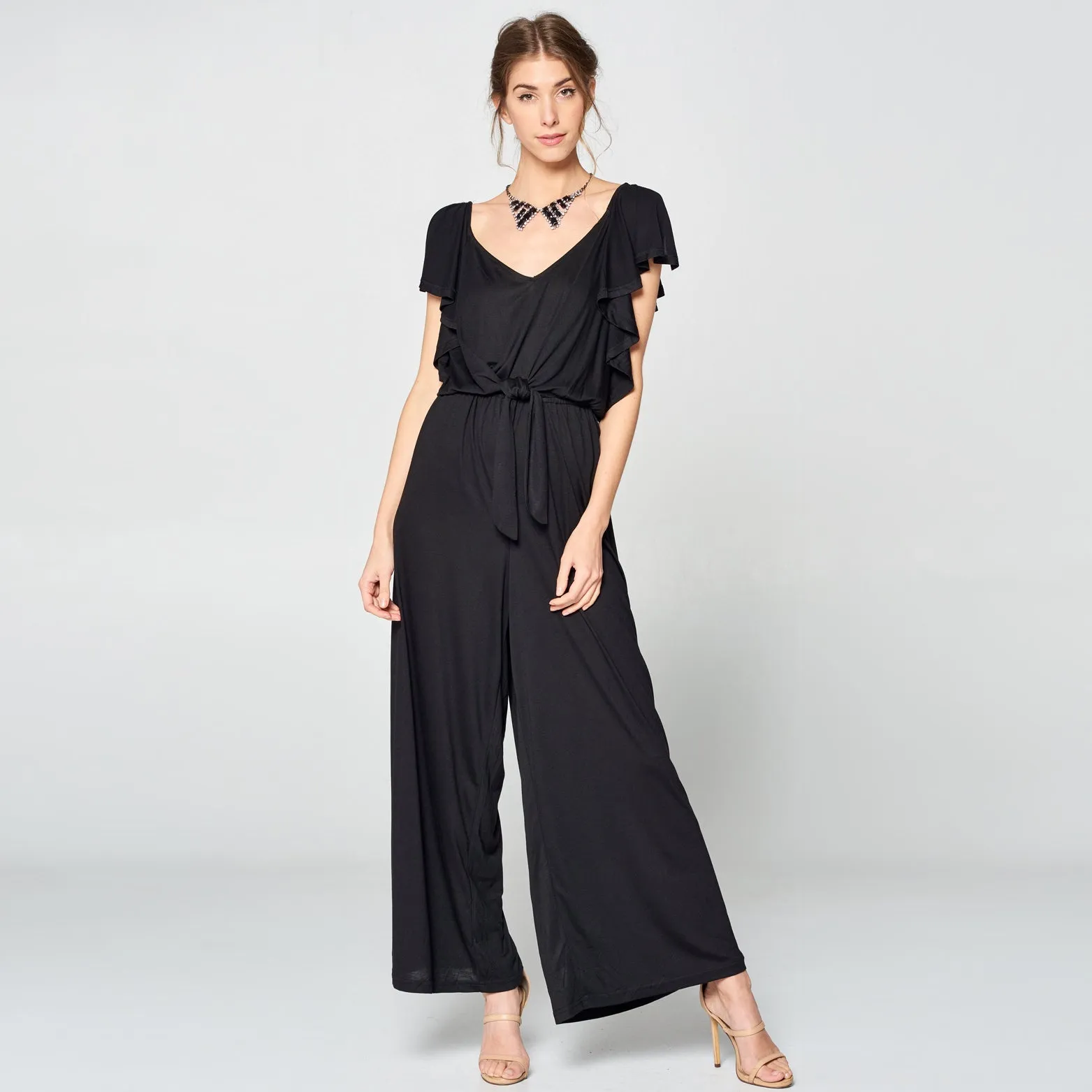 Sleeveless Ruffles Jumpsuit
