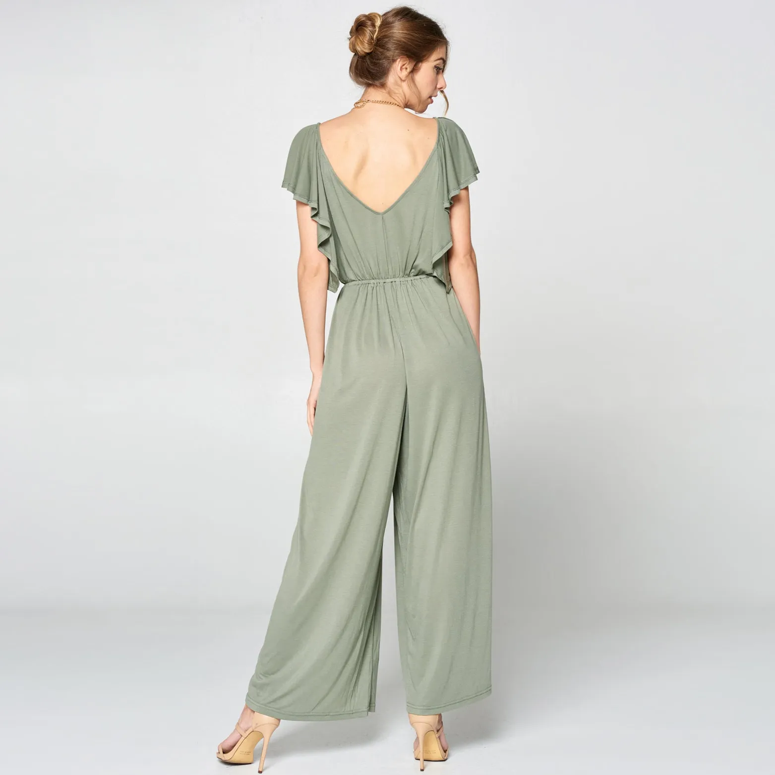 Sleeveless Ruffles Jumpsuit