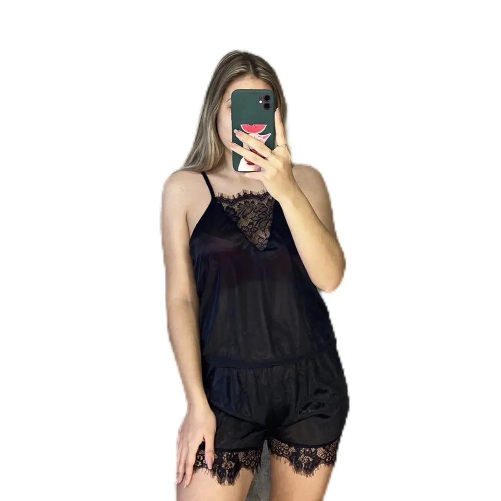 Sleeveless Silk Lingerie Set