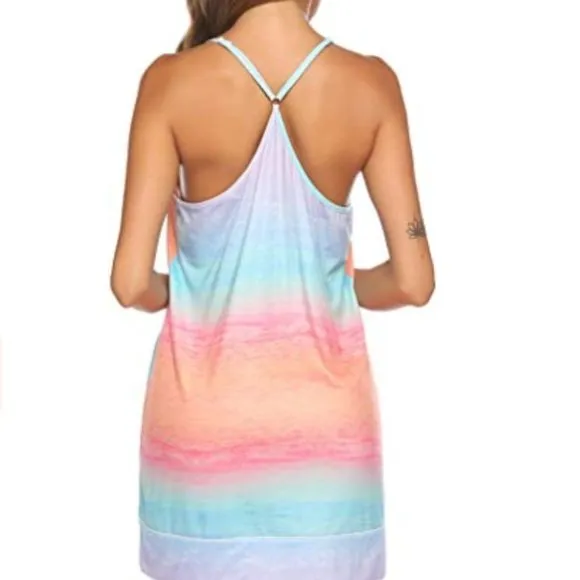 Sleeveless Nightgown V Neck Sleepwear Soft Pajama Dress Short Nightdress