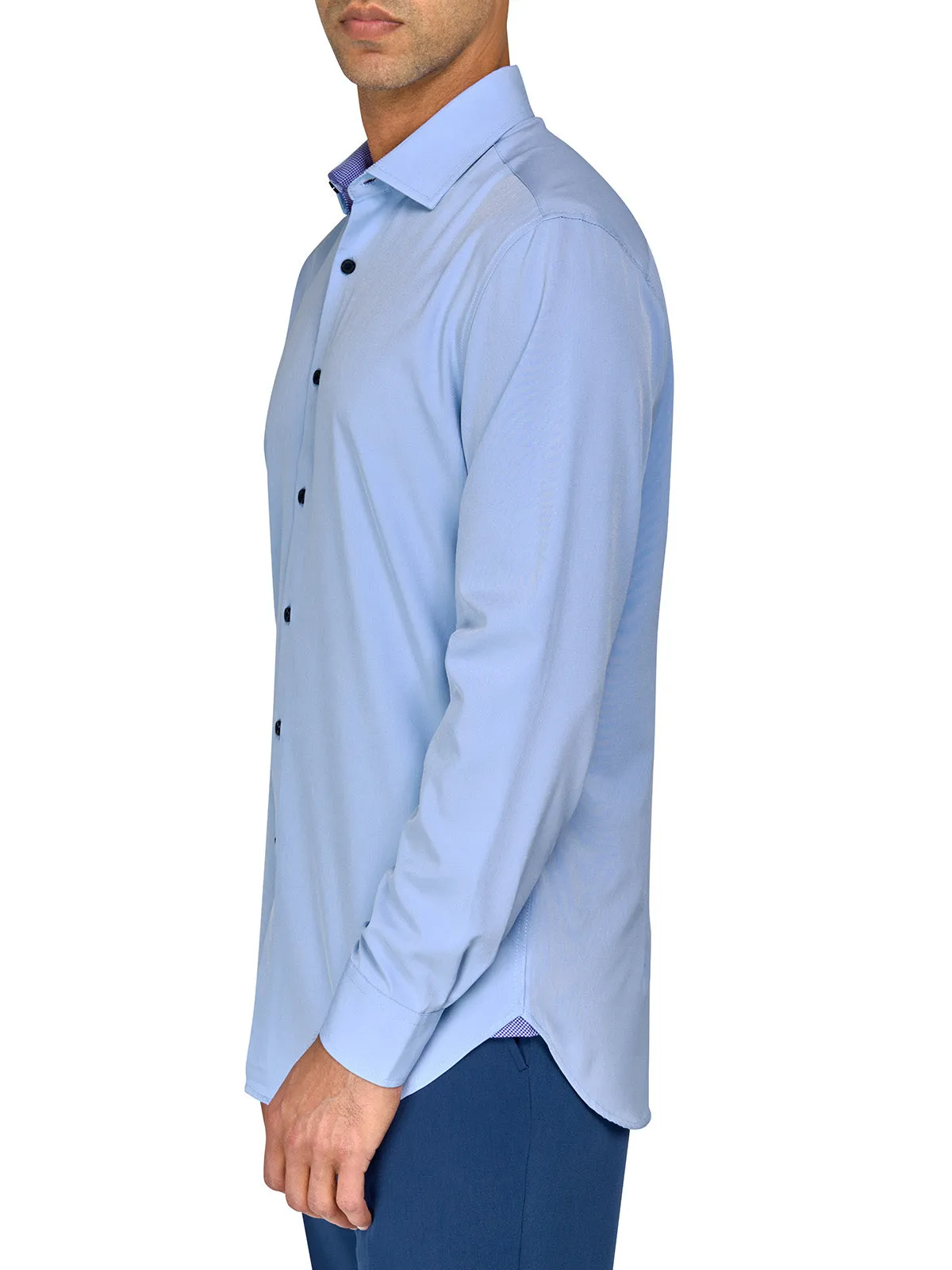 Slim Fit Solid Performance Dress Shirt