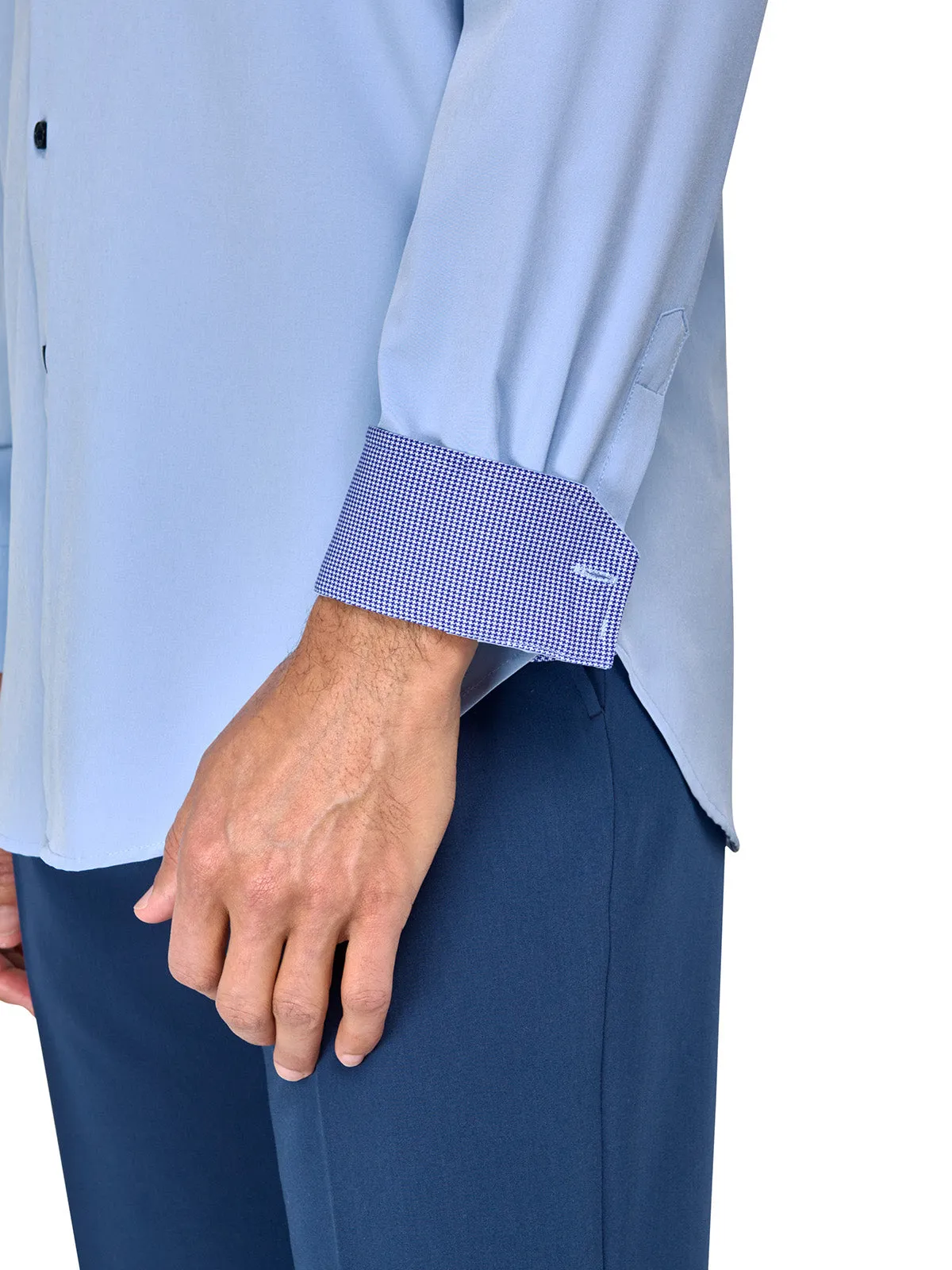 Slim Fit Solid Performance Dress Shirt
