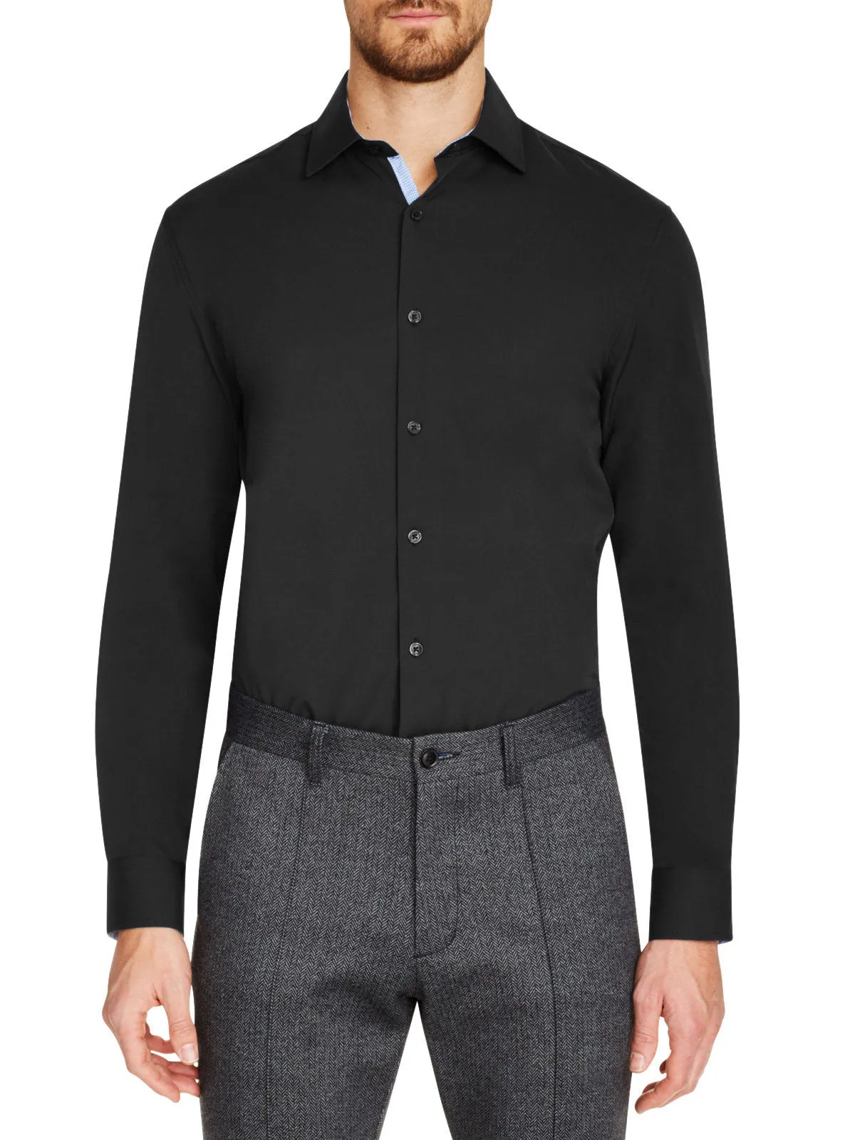 Slim Fit Solid Performance Dress Shirt