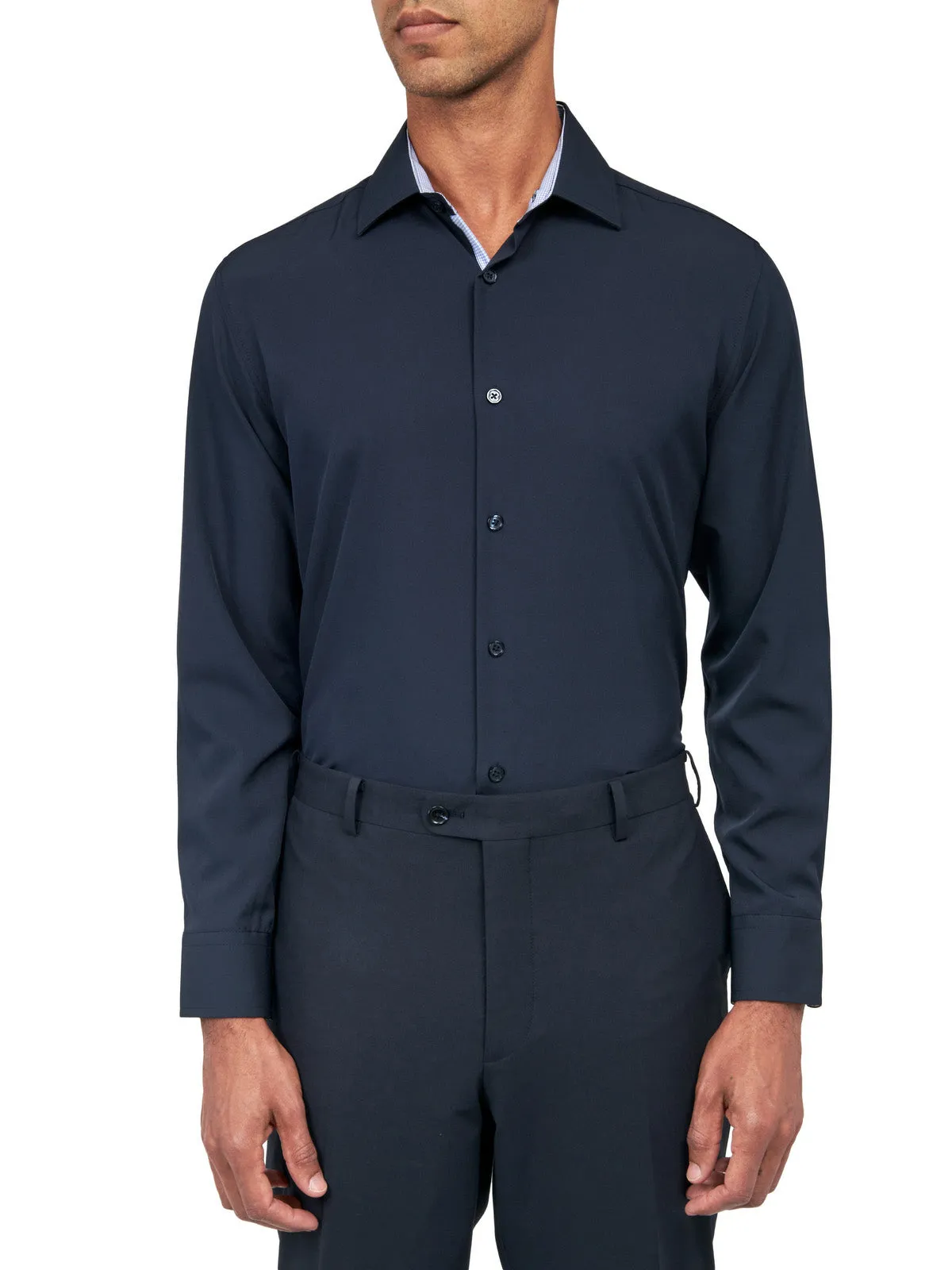 Slim Fit Solid Performance Dress Shirt