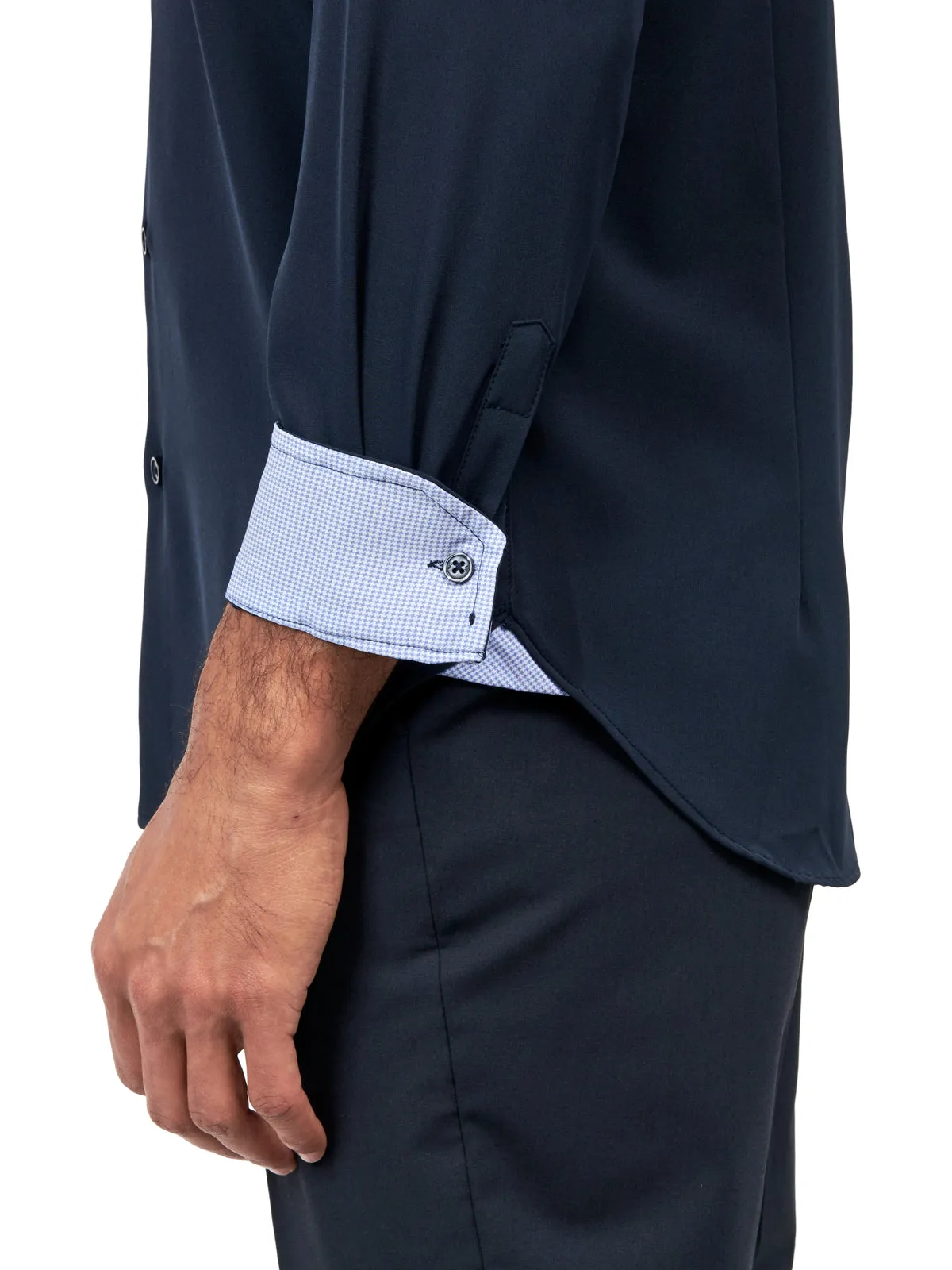 Slim Fit Solid Performance Dress Shirt