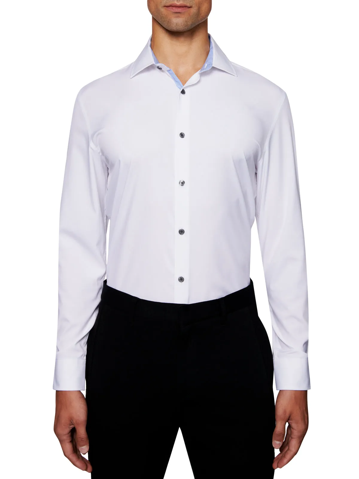 Slim Fit Solid Performance Dress Shirt