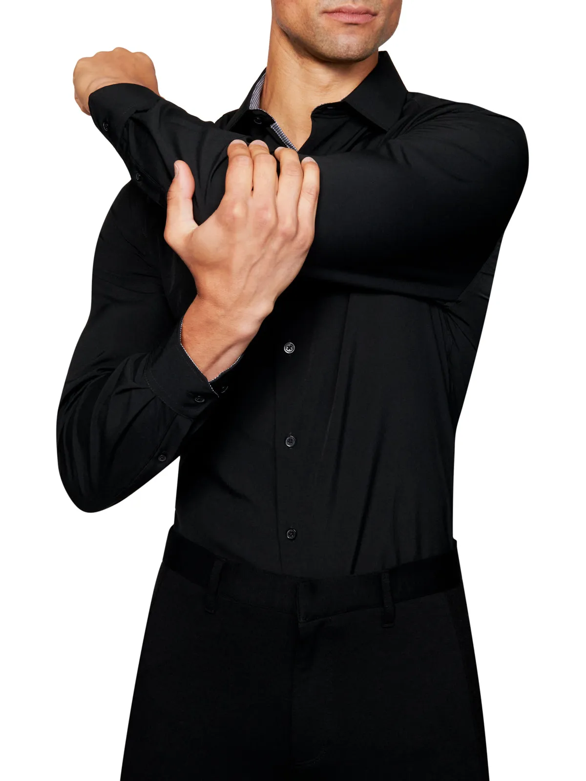 Slim Fit Solid Performance Dress Shirt