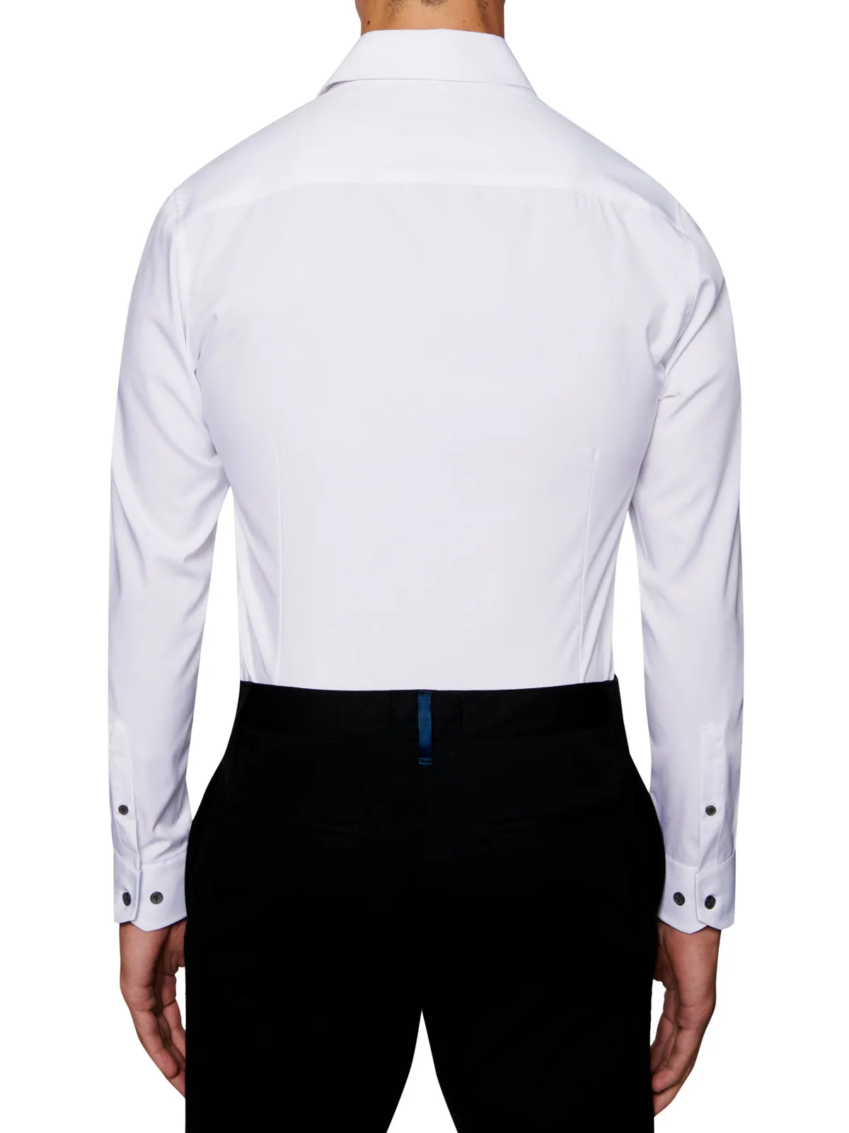 Slim Fit Solid Performance Dress Shirt