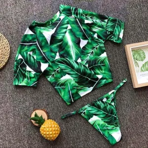 Snake Pattern Two Piece Set Swimwear