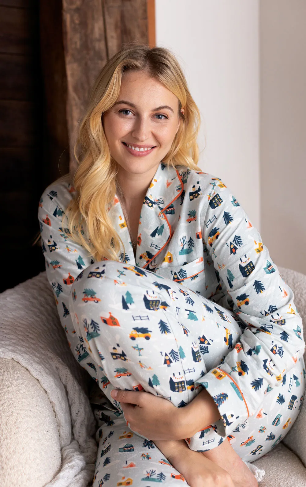 Snow Globe Button-Front Pajamas - Pet & Owner