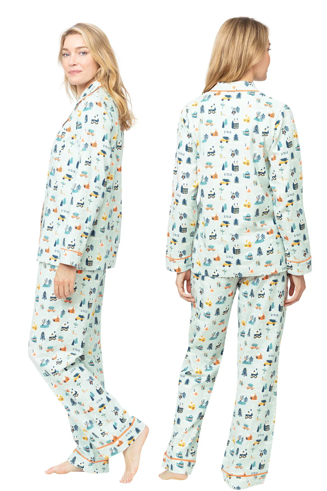 Snow Globe Button-Front Pajamas - Pet & Owner