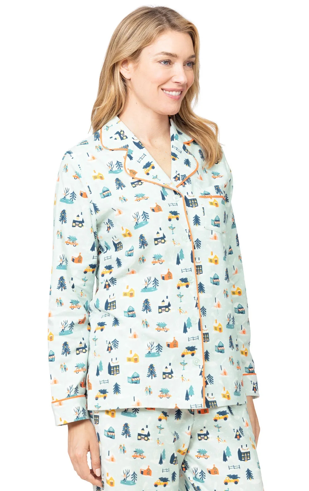 Snow Globe Button-Front Pajamas - Pet & Owner
