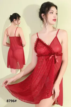 Snowdeq Short Romantic  Nighty For Women - 8796