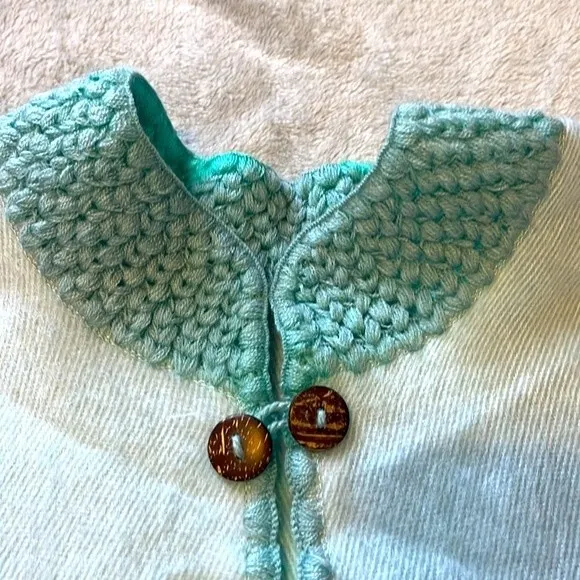 Soft Llama Wool Poncho Cape Coat Jacket Boho Festival Handwoven Aqua/Teal OSFM