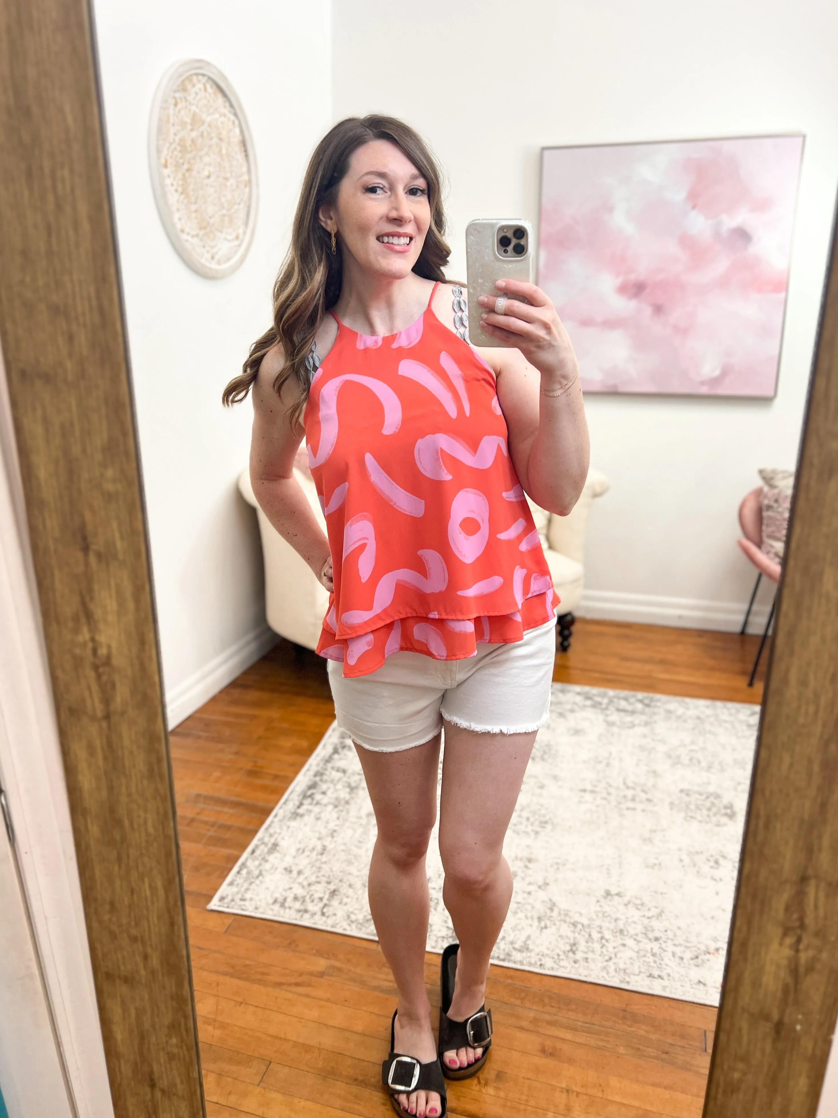 Sonny Sleeveless Halter-Neck Abstract Print Top FINAL SALE
