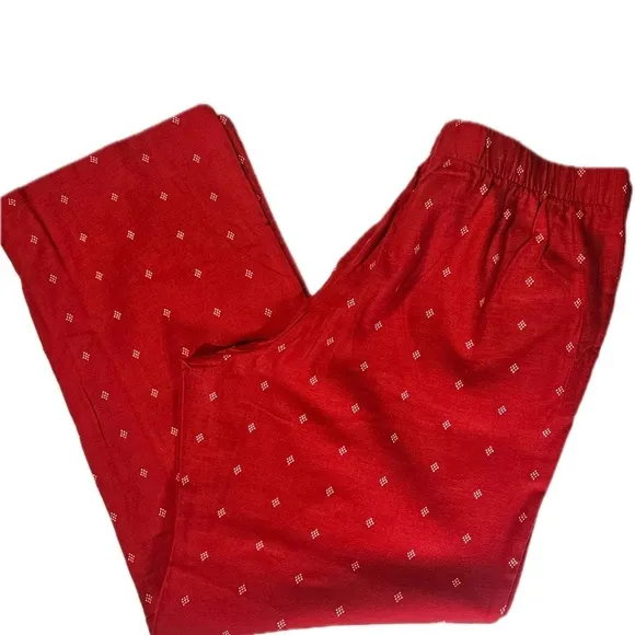 Sonoma Christmas Pajama Pants Womens XL Red Holiday Winter Warm Sleepwear NEW