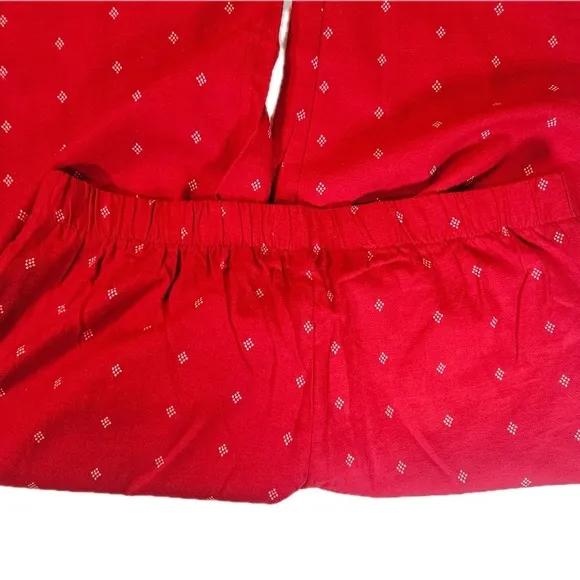 Sonoma Christmas Pajama Pants Womens XL Red Holiday Winter Warm Sleepwear NEW