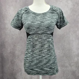 Soybu Gray Black Activewear Sportswear Performance Tshirt Top Extra Small XS