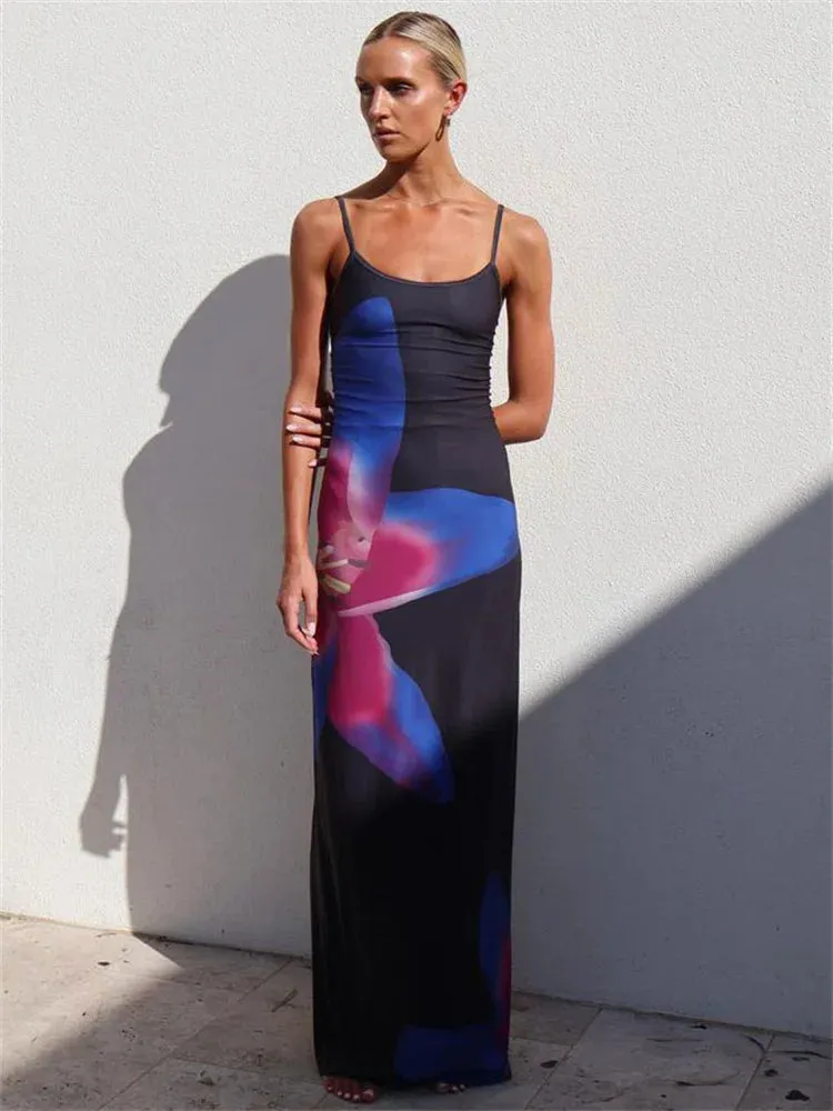 Spaghetti Strap Lily Floral Slip Dress