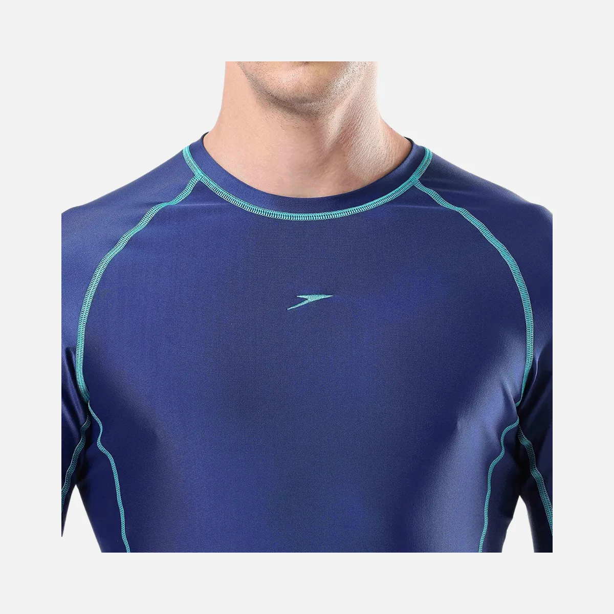 Speedo Adult Men's Short Sleeve Swim Sun top -AMMONITE / AQUARIUM